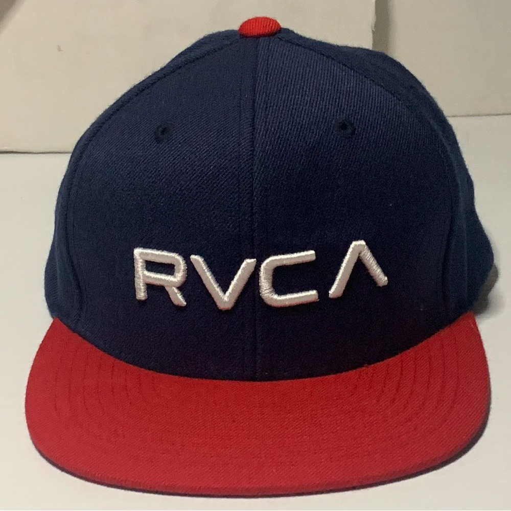 Rvca Hat Cap baseball Snapback Blue Red adjustable casual Boys Fit